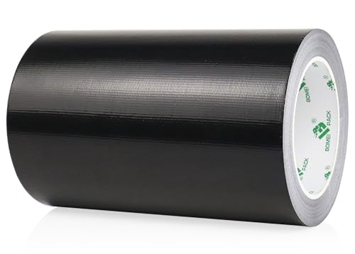 BOMEI PACK Adhesive Black Aluminum Foil Heat Shield Tape Barrier 7in x 66ft, Fiberglass Thermal Insulation Reflective Material High Temp Protection 1 Pack - size: 7inch x 66ft