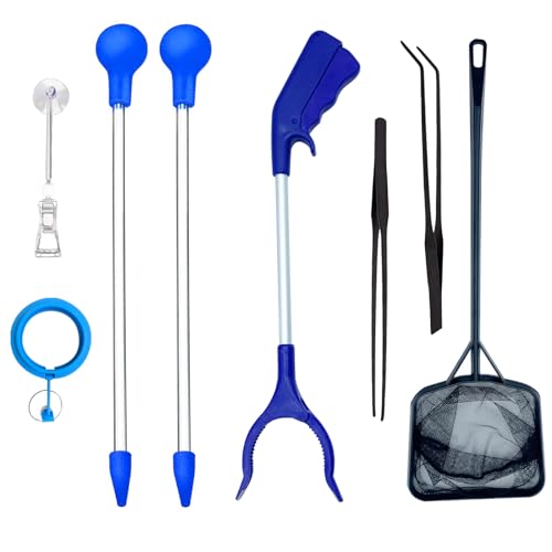 Coral Reef Grabber,Coral Feeder,Aquarium Veggie Feeder,Fish Tank Food Clip,Fish net(Reef Grabber and Coral Feeder Kits (Anti-Rust) - size: Reef grabber and coral feeder kits(ANTI-RUST)