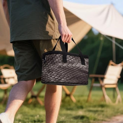 Classic Snake Skin Insulated Cooler Bag Lunch Bag Lunchbox | 600D Waterproof Oxford Insulated Lunch Bag leakproof Portable Cooler Tote Bags Reusable Lunch Bag for picnic camping travel