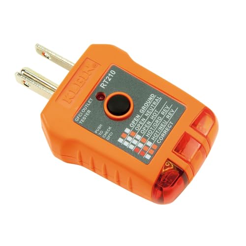 Klein Tools IR1KIT Infrared Thermometer and GFCI Receptacle Tester Kit, Non-Contact Digital Temperature Measurement and Electrical Tester - style: IR Thermometer w/GFCI Tester