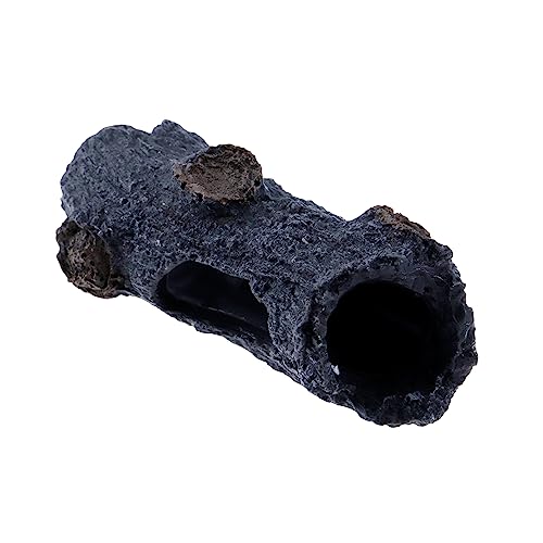 Wealrit Resin Tree Stump, Hollow Log, Aquarium Landscape Decoration | Aquarium Fish Hideout Ornament,Caves & Hides Driftwood Shelter for Fish,Reptiles, Natural Resin Reptiles Design