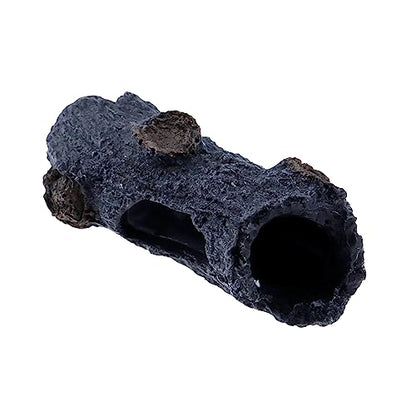 Wealrit Resin Tree Stump, Hollow Log, Aquarium Landscape Decoration | Aquarium Fish Hideout Ornament,Caves & Hides Driftwood Shelter for Fish,Reptiles, Natural Resin Reptiles Design