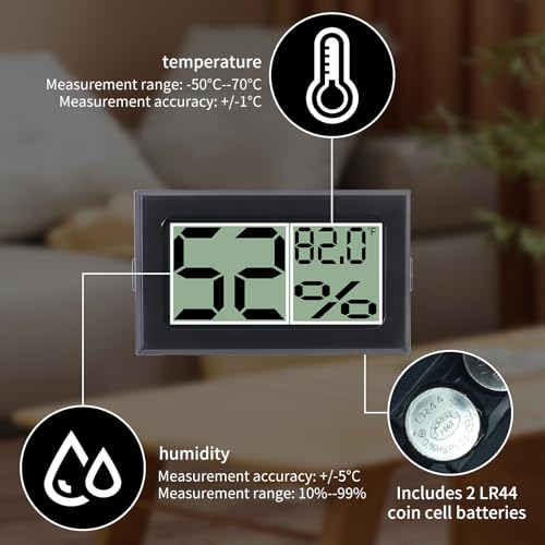 Acrylic Tarantula Enclosure, Reptile Terrarium Breeding Tank w/Temperature Hygrometer,Habitat Reptiles Feeding Box Isopod Terrarium Cage for Insect Lizard Home Office (Reptile-Tank-S(No Tray)) - size: Reptile-Tank-S(No Tray)