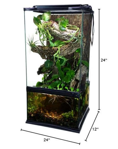 Zoo Med Paludarium - 12" x 12" x 24" - 4 gal, Black