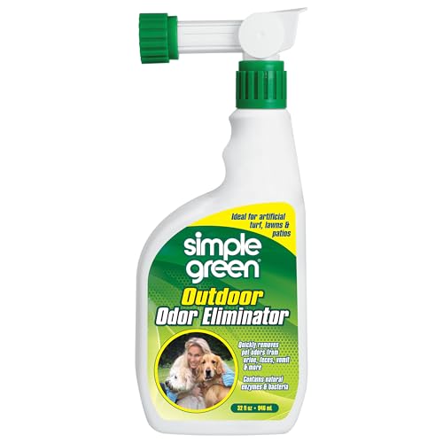 Simple Green Outdoor Odor Eliminator for Pets, Dogs, Ideal for Artificial Grass & Patio (32 oz Hose End Sprayer) - size: 32 Fl Oz (Pack of 1)