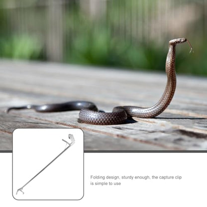 Abaodam Heavy Duty Snake Tongs, 36-Inch Stainless Steel Professional Snake Catcher Tool with Non-Slip Grip, Extended Reptile Grabber Clip Wide Jaw Handling Tool for Outdoor Catch