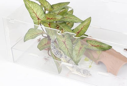 Reptile Fake Plants Terrarium Decor fit Leopard Gecko Snake - color: Fake Arrowhead Plants
