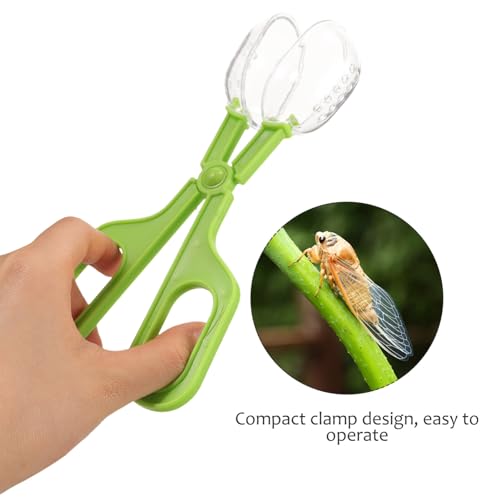 FOMIYES Outdoor Multi-Functional Clamp for Reptile Feeding and Poop Cleaning Tool for Easy Terrarium Maintenance and Dropping Collection for Tortoises Lizards and Frogs