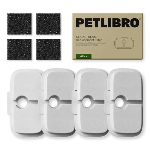 PETLIBRO Upgrade Cat Water Fountain, Smart app monitoring pet water fountain for cats indoor, 3L/101oz Auto cat fountain stainless steel for drinking - color: White, size: 4 Packs