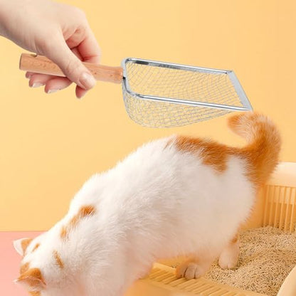ABOOFAN Cat Litter Scoop Handle Pet Litter Cleaner for Cats Reptiles Capacity Design for Easy Waste Removal Cage