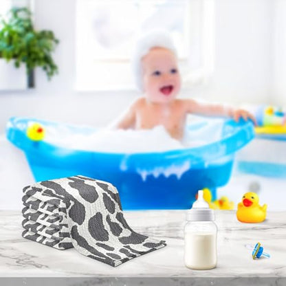 Baby Gauze Towels for Kids Soft Handkerchief Newborn 100% Cotton Black White Reptile Skin Absorbent 12x12 Inch 3 Pack - size: 3 pcs