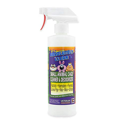 Amazing Small Animal Cage Cleaner, Just Spray/Wipe, Easily Removes Messes & Odors - Hamster Cages, Mice, Rat Cage, Guinea Pig Cage, Rabbit Cage, Ferret Cage, Dog Cage - USA Made - style: 16 Fl Oz (Pack of 1)