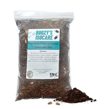 BugzyBugs Isopod Bioactive Substrate Mix Nutrient-Rich Vivariums and Terrarium Substrate Mix (10 Quart)