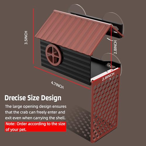 Hermit Crab Accessories | Hermit Crab Climbing Toys with Climbing Wall | Multi-Functional Hermit Crab Hideaway & Foraging Cave with Ladder | Hermit Crab Cage Decorations