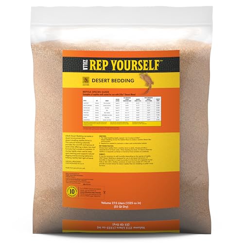 Zilla Desert Bedding, Substrate for Reptile Terrariums, Ideal for Bearded Dragons, Uromastyx, and More, 25 Quarts - size: 25 Quarts