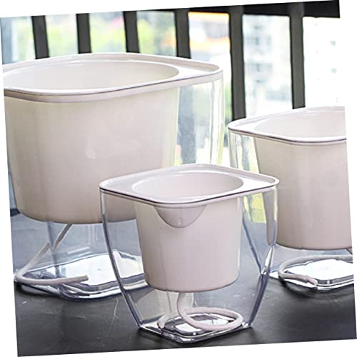 LIOOBO Flower Pot Self-Watering Planter Large Indoor Plant Pot Plastic Easy Care Decorative for Office Home