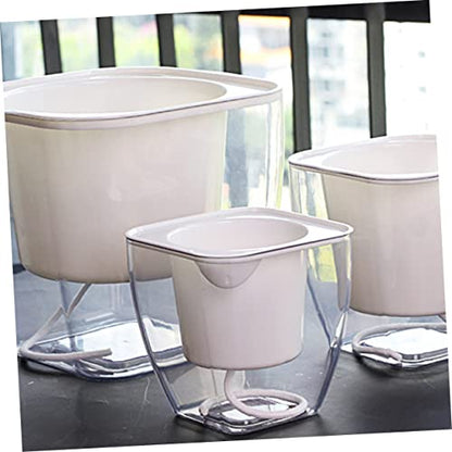 LIOOBO Flower Pot Self-Watering Planter Large Indoor Plant Pot Plastic Easy Care Decorative for Office Home