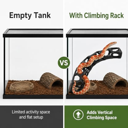 Premium Reptile Enrichment Toy, Seamless Snake Tunnel & Climbing Maze for Western Hognose, Corn Snakes, Milk Snakes & Small Reptiles, Safe Terrarium Habitat Decor, Fits Body Under 20mm