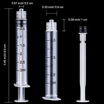 TecUnite 20 Pack Syringe, Plastic Curved Syringes for Epoxy Resin, Craft, Feeding Pets Animals, Oil or Glue Applicator