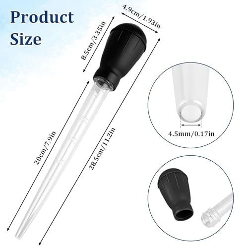 Fish Tank Cleaning Waste Remover, 30ml Dropper Pipette for Aquarium Cleaning Tools, Manual Fish Tank Cleaner Water Changer, Black Fish Tank Rock Cleaner Tools, Mini Aquarium Gravel Cleaning Straw
