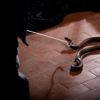 Retractable Stainless Steel Snake Hook Long Handle Reptile Catcher Tool Telescoping Grabber for Safe Snake Handling and Reptile Control