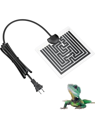 Pawfly 5 W Reptile Heat Pad 6 x 5.5 Inch Reptile Heating Pad Under Tank Terrarium Safe Fast Heating Mat Heat Mat for Turtles Frogs Snakes Lizards Geckos Hermit Crabs Spiders & Other Reptiles - size: 5W ( 6 x 5.5 Inch)