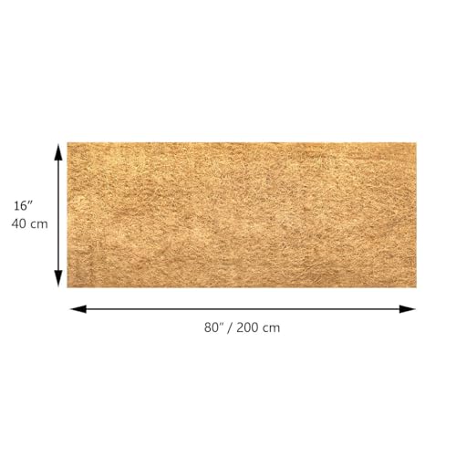 SUNYAY 16x80 inch Natural Coconut Coir Liner Sheets Coco Fiber Roll Coco Mat for Planter Flower Basket Liner Garden Decoration Animal Pet Pad - size: 16x80 inch