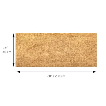 SUNYAY 16x80 inch Natural Coconut Coir Liner Sheets Coco Fiber Roll Coco Mat for Planter Flower Basket Liner Garden Decoration Animal Pet Pad - size: 16x80 inch