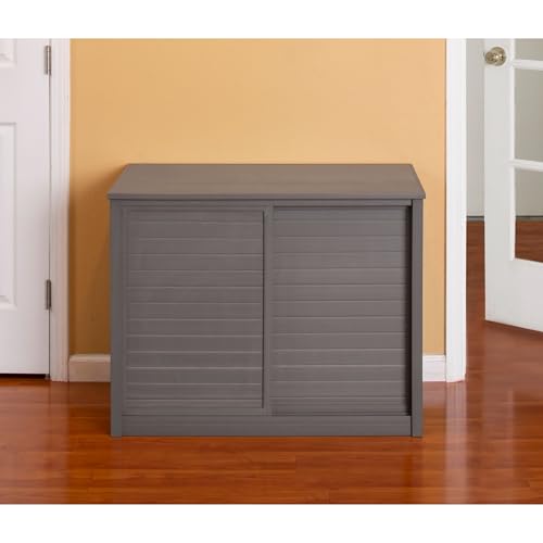 New Age Pet ECOFLEX Two Medium Reptile Enclosures with Matching Stacker and Cabinet Stand Set in Grey - color: Grey, size: Medium