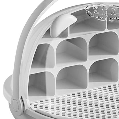 Gralara Silkworm Breeding Box Insect Feeding Box Habitat Cage Transparent Silkworm Hatching Container Small Animal Breeding Case, Gray - color: gray