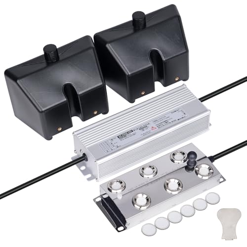 Ultrasonic Mist Maker 6 Head, 4500mL/H Pond Fogger with 250W Power Supply, Buoy, Replacement Discs, for Pond, Garden, Rockery, Greenhouse,Mushroom Halloween Decoration (6 Heads) - style: 6 Heads