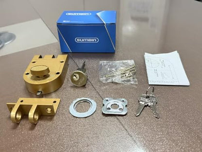 Guard Security Heavy Jimmy Proof Deadbolt,Door Lock Single Cylinder for Entry Door Gold Finish - color: Gold