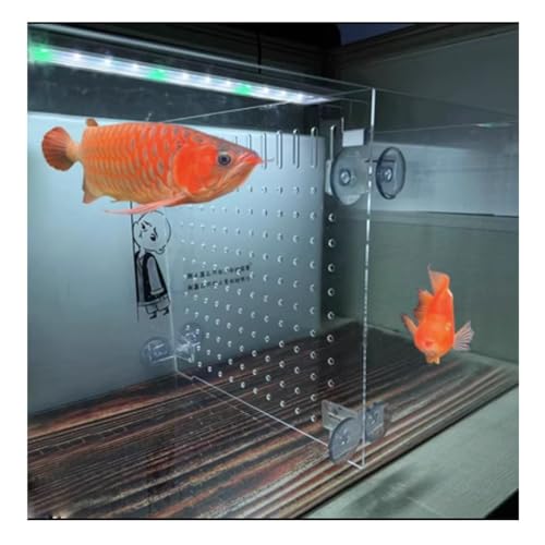 Aquarium Fish Tank Divider, Fish Tank Transparent Isolation Board Acrylic Separation Partition Network Partition Prevent Fish, Turtle Fight Attack Each Clear, - size: 18 X20cm