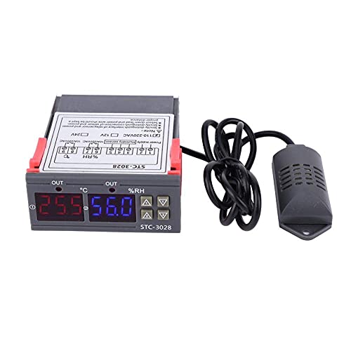 Temperature Control 110V - 220VAC Digital Display Temperature and Humidity Controller Meter with Integrated Sensor(110-220VAC) - size: 110-220VAC