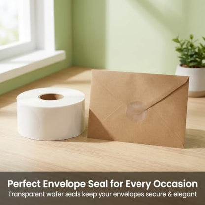 500Pcs 2.5cm Transparent PET Sealing Stickers, Self-Adhesive Labels | 500Pcs 2.5cm transparent PET stickers provide self-adhesive seals for gift boxes, packages, wrapping, crafts, or DIY. - color: 500pcs Clear Round Labels