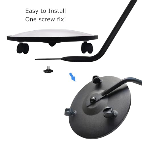 Under Vehicle Inspection Mirror - 12 Inch Convex Search Mirror with Wheels and LED Light for Security Check Under Cars, Trucks and Equipments - size: 12" with Wheels