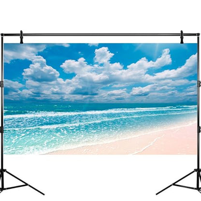 Beach Aquarium Background Sunset Peaceful Beach Fish Tank Background Ocean Seascape Blue Sky Terrarium Backgrounds Amazing Seacoast Palm Trees Ocean Waves Shore Reptile Tank Backgrounds 24x12in - color: Water Blue, size: 24(W)x12(H)inches/ 60(W)*30cm(H)