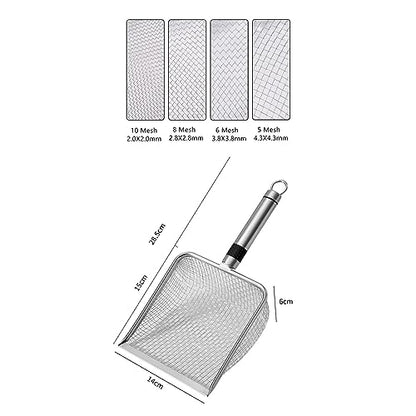 Cat Litter Scooper Pet Sifter Scooper Cleaners Scoop Sand Sifter Scooper for Hamster Aquarium Small Animals Kitten, Mesh Spacing 8 - size: Mesh Spacing 8