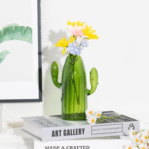 XXXFLOWER Cactus Plant Propagation Station 1 Cactus Vase Terrarium Jars | Desk Plant Cuttings Plant Holders Unique Glass Flower Vase for Hydroponics Plants for Plant Lovers Home Garden Decor - size: 1PC Cactus Vase