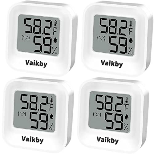 Indoor Humidity Meter Hygrometer 4Pack, Room Thermometer for Accurate Room Temperature Monitor, Digital Hygrometer with Indoor Thermometer for Home, Baby Nursery, and Humidity Sensor Enhanced Comfort
