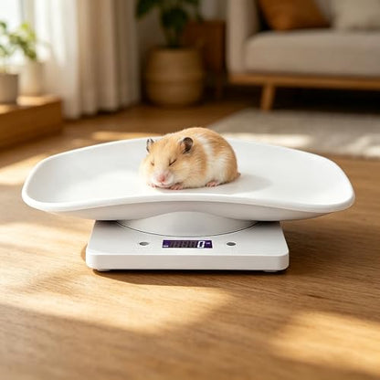 Digital Pet Scale for Small Animals,LCD Electronic Puppy & Kitten Weighing Scale,Multi-Unit Food & Animal Scale with Tray,Portable Gram Scale for Cats,Hamsters,Reptiles for Home