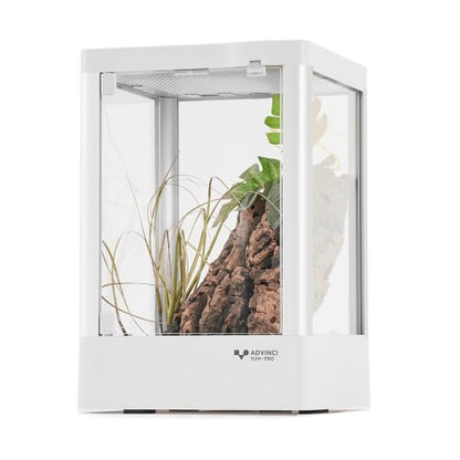 3.2Gal Reptile Terrarium for Spider Frog Insects Waterproof Base Dual-Lock | 7.9x7.9x11.8" Aluminum Frame,Easy-Clean,Compact for Geckos,Frogs,Spiders,Isopods,Lizard,Heat Lamp Compatible,Mesh Ventilation - size: 7.9x7.9x11.8"