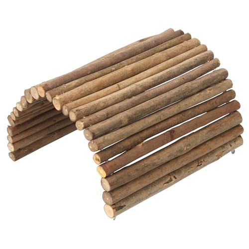 Reptile Bridge 5x9 Inch Safe Willow Branches Guinea Pig Ramp Anti-Bite Guinea Pig Hideout Climbing Ladder for Ferrets Chinchillas Hedgehogs Tortoise, M - color: M