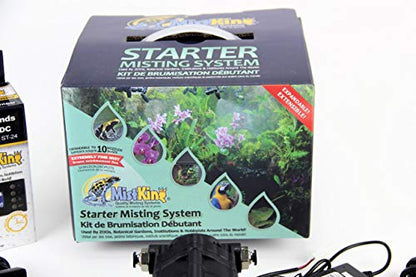 MistKing – Starter Misting System, 5th Gen | Used by Zoos, Botanical Gardens, Institutions & Hobbyists | Expandable to 10 Nozzles | Extremely Fine Mist | 50 Micron Droplets | MKSMS5-125-50 | Used by Zoos, Botanical Gardens, Institutions & Hobbyists, Expan