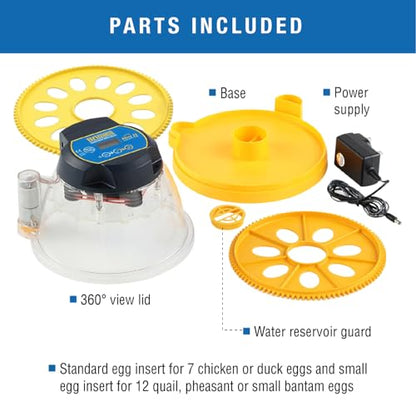 Brinsea Mini II Advance Egg Incubator with Automatic Turning & Extra Insert | 50+ years of expertise! Set-and-forget automatic incubator with digital countdown gives your eggs the best chance to hatch - size: 7 Eggs with extra insert