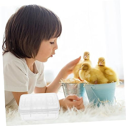 VOSAREA 2pcs Cavity Reptile Egg Incubation Tray for Tortoise and Lizard Hatching Breeding Box for Easy Observation of Egg Development