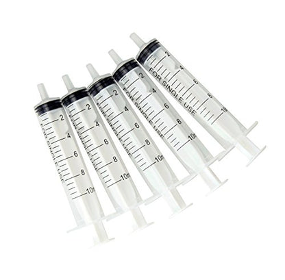 Karlling 10ml Plastic Syringe without Needle, 5 Pack – for Liquid Measuring, Pet Oral Dosing, Resin & Epoxy Crafts, Jello Shots, Precise 0.5ml Markings - style: *10ML(5 Pack)