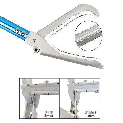 Snake Tong Catcher–Professional Reptile Rescue Grabber Aluminum Alloy with Wide Jaw Locking Mechanism and Comfort Grip for Safe Rattlesnake Control and Removal Tool (39inch Snake Tong) - style: 39inch Snake Tong