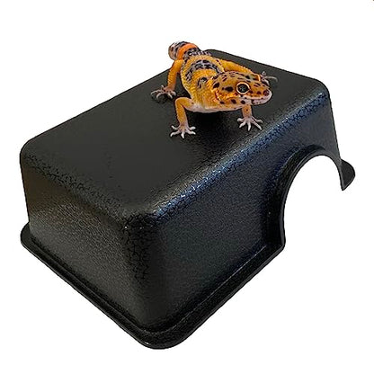 Plastic Reptile Hide Box for Leopard Geckos, Snakes, Lizards, Cornsnakes - Small & Juvenile - style: Small