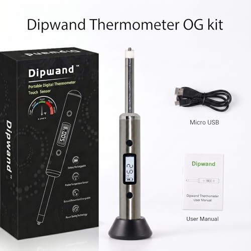 Real-time Temperature Reading Device, Digital thermocouple Thermometer Kits - Black Version (Stainless Steel) - color: Stainless Steel